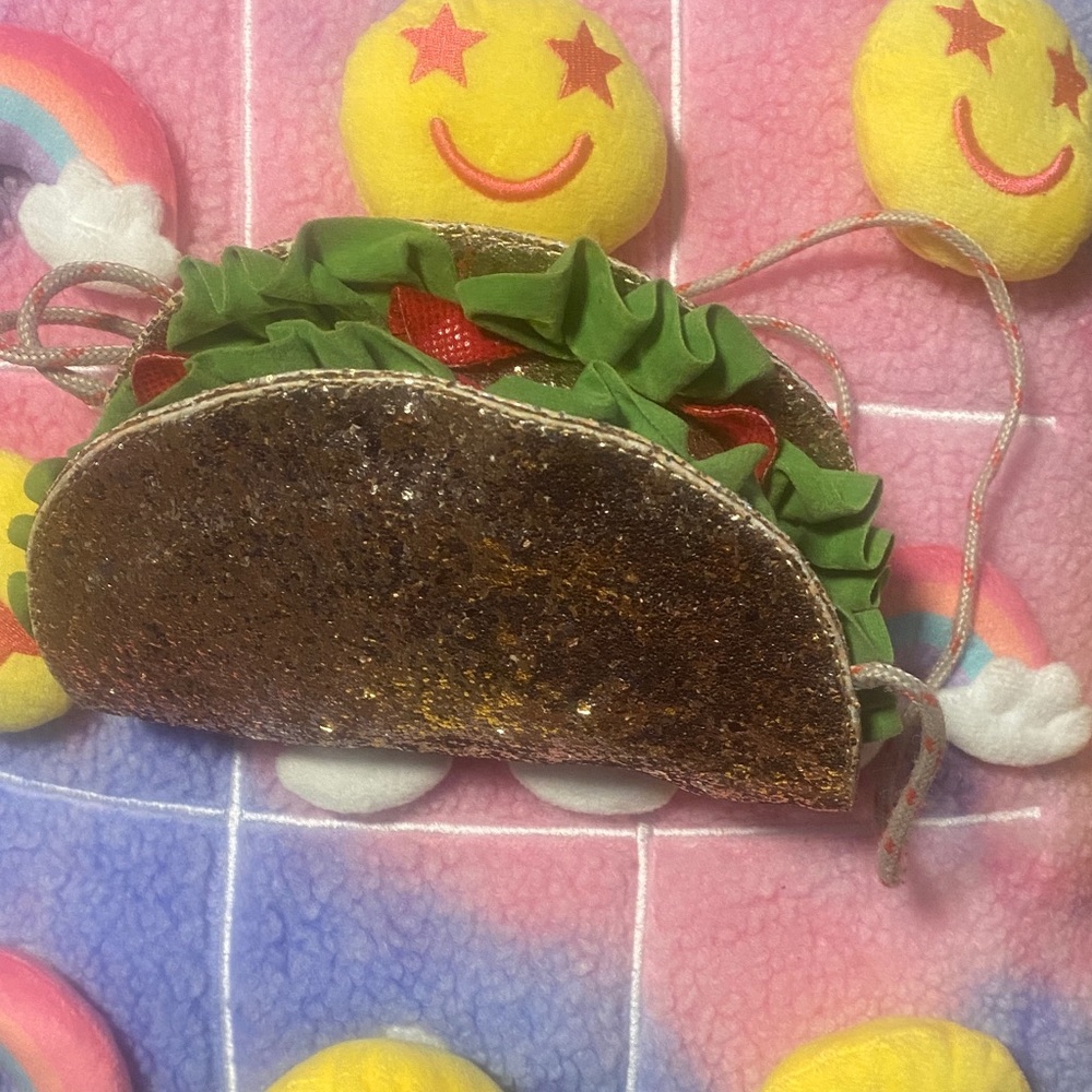 Fabkids Glitter Taco crossbody Purse